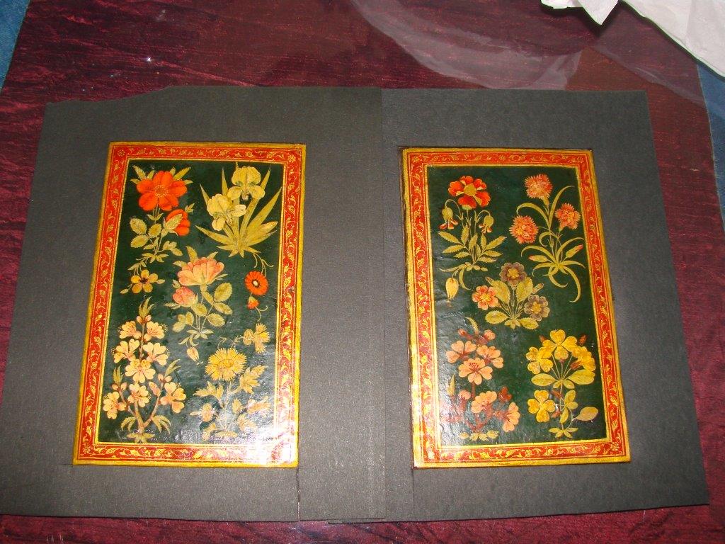 Floral lacquer book cover 