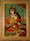Qajar Painting Oil on Canvas. 19th century